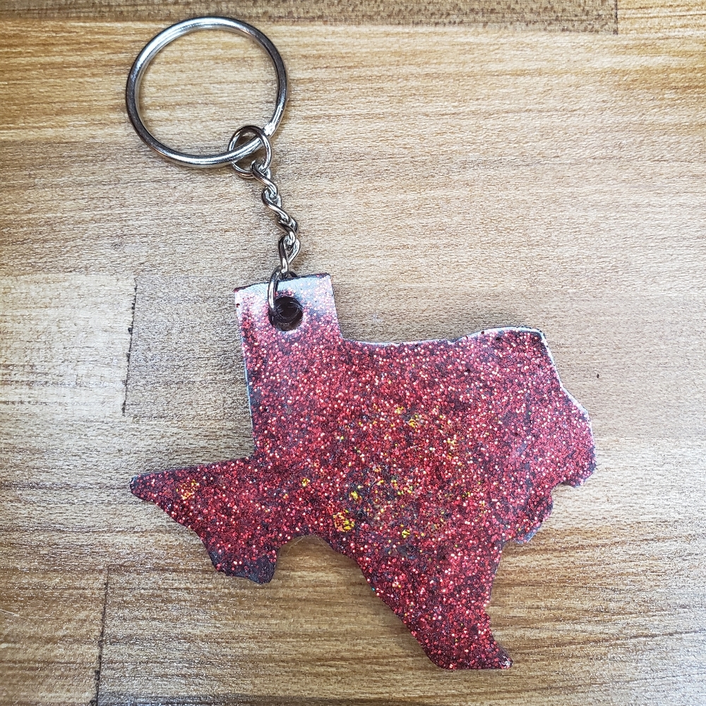 Red Texas keychain